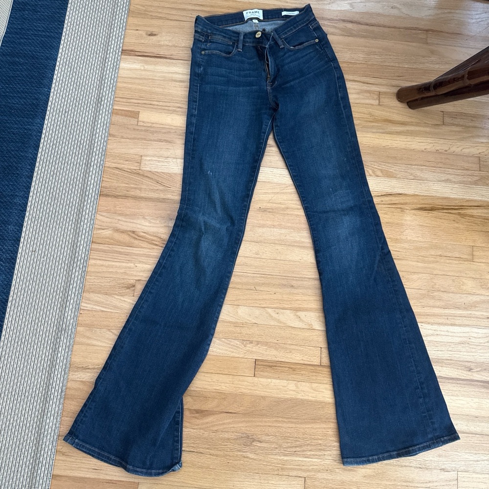 Frame Denim Dark Blue Flare Jeans - Women's